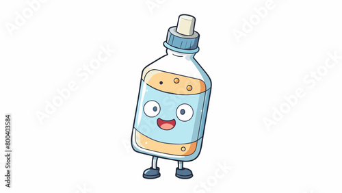 A clear odorless liquid packaged in a plastic bottle with a thin and runny consistency. It has a neutral flavor and is often used in baking and. Cartoon Vector.