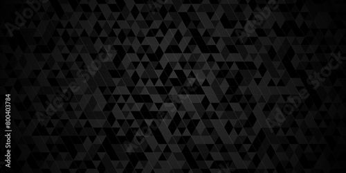 Vector geometric seamless technology gray and black triangle background. Abstract digital grid light pattern black Polygon Mosaic triangle Background  business and corporate background.