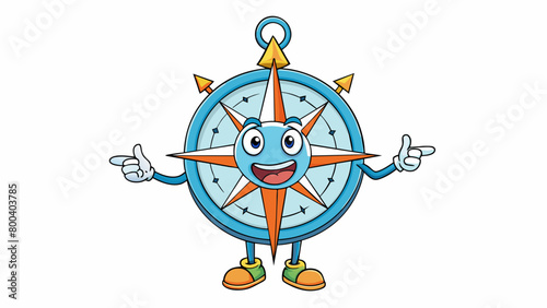 A compass pointing in different directions showcasing the psychologists skill in guiding clients to find their way and make positive changes in their. Cartoon Vector.