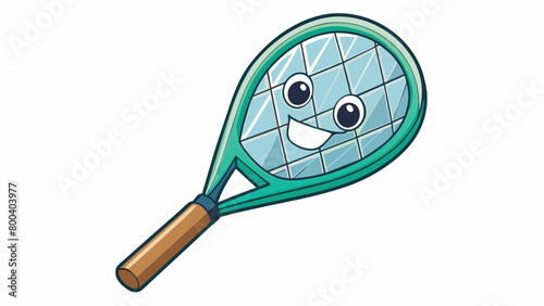 A diamondshaped head with a smaller hitting area designed for more control and precision on shots. The racket has a semisoft grip and is made of a. Cartoon Vector. photo