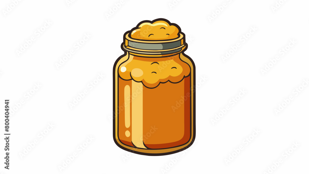 A mason jar filled with a cloudy golden syrup that has been freshly tapped from a tree. Its texture is slightly thicker than honey and when tasted it. Cartoon Vector. A mason jar filled with a cloudy golden syrup that has been freshly tapped from a tree. Its texture is slightly thicker than honey and when tasted it. Cartoon Vector.