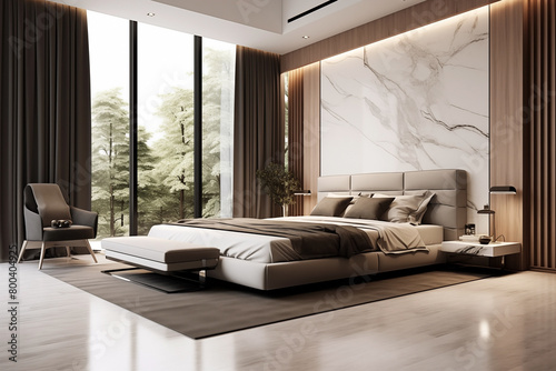 Modern Contemporary bedroom interior. © Jaroon