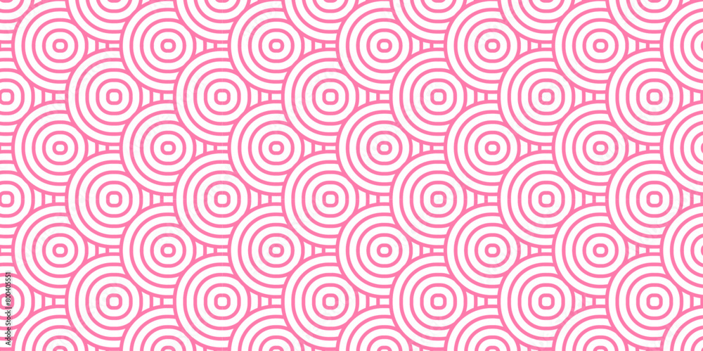 Overlapping Pattern Minimal diamond geometric waves spiral and abstract circle wave line. pink creative seamless tile stripe geometric create retro square line backdrop pattern background.