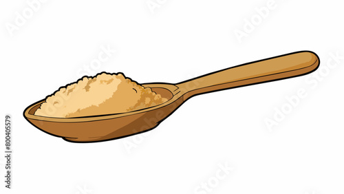 A scoop of finely ground walnut flour a pale golden color with a soft powdery texture. The flour carries a subtle nutty aroma and is commonly used as. Cartoon Vector.