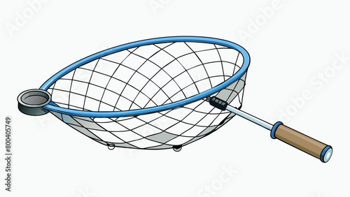 A simple cast net made of fine nylon mesh folded into a circular shape with weights distributed evenly along the edges. This type of net is commonly. Cartoon Vector.