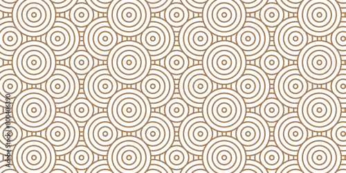 Overlapping Pattern Minimal diamond geometric waves spiral and abstract circle wave line. brown color seamless tile stripe geometric create retro square line backdrop pattern background.