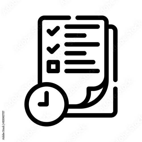 checklist line icon