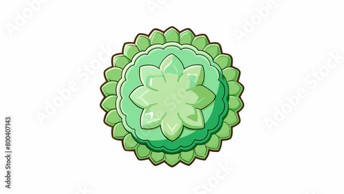 An ovalshaped rosette of light green leaves with frilly edges. Its leaves have a slightly bitter taste and a crunchy texture.  on white background . Cartoon Vector.