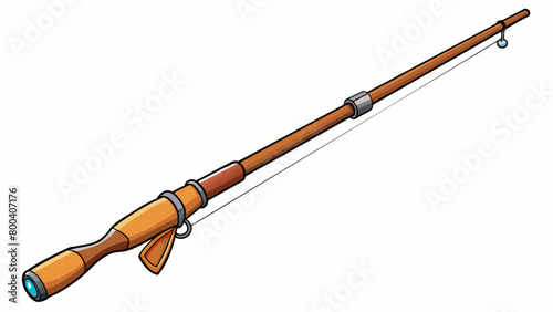 As I held the fishing rod in my hand I noticed the durable aluminum guides that ran along its length ensuring a smooth and accurate cast every time.. Cartoon Vector.