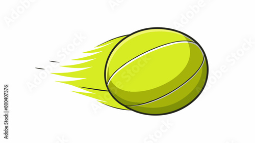 Despite its small size the tennis ball is surprisingly resilient able to withstand powerful swings and intense moments of impact as it flies across. Cartoon Vector.