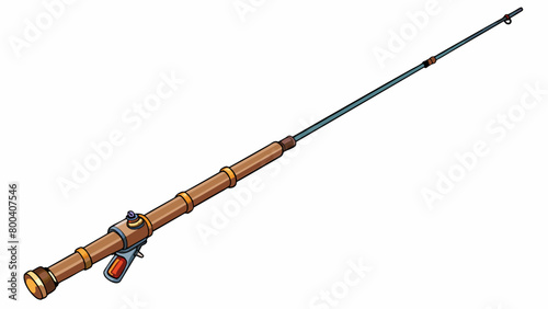In contrast to its oldfashioned appearance this fishing rod was equipped with modern technology featuring a telescopic design that could be easily. Cartoon Vector. photo