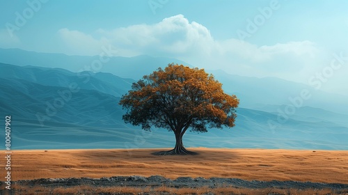 Solitary Tree: A Symbol of Hope, generative ai