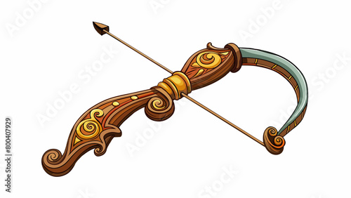 The bow was intricately carved with intricate designs showcasing the skill and artistry of its maker. It also had a leather grip for a comfortable and. Cartoon Vector.