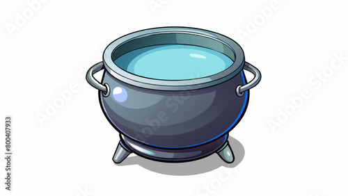 The cauldron was a sleek modern creation fashioned from gleaming stainless steel. Its precise measurements and smooth surface made it perfect for. Cartoon Vector.