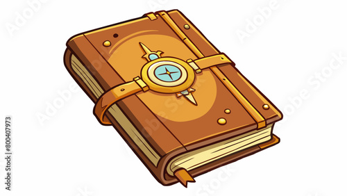 The ancient leatherbound book before the wizard seemed to glow with a soft mysterious light. Its pages were covered in fading symbols and diagrams. Cartoon Vector.