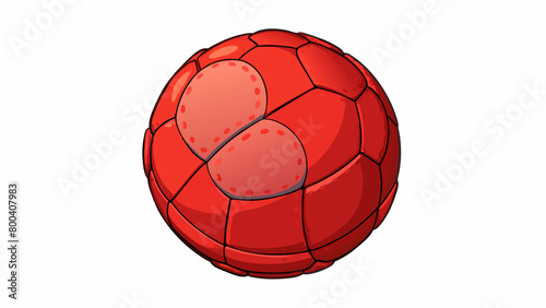 The ball is made of synthetic leather giving it a soft and bouncy texture. It is filled with air making it lightweight and easy to kick.  on white. Cartoon Vector.
