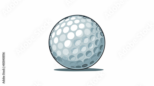 The golf ball is a small compact object that fits perfectly in the palm of your hand. Its smooth texture allows for a firm grip while its small weight. Cartoon Vector.