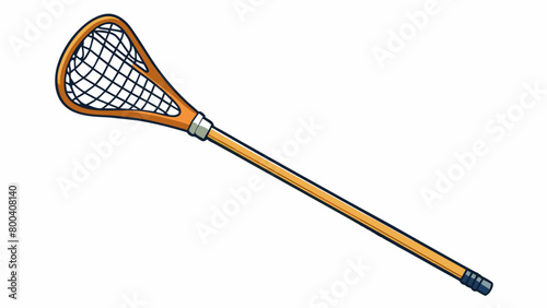 The lacrosse stick is an essential piece of equipment for any game. It has a smooth and rounded handle that provides a comfortable grip for players. Cartoon Vector.