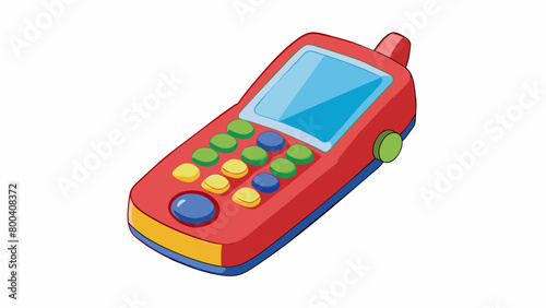 The toy phone is a chunky toddlerfriendly design with big chunky buttons and a soothing ringtone. It also features a builtin handle and wheels for. Cartoon Vector.