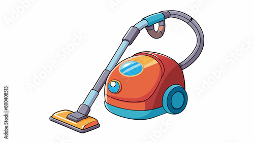 This play vacuum is designed with a swivel head allowing kids to easily reach under furniture and around corners while they clean. The suction power. Cartoon Vector.