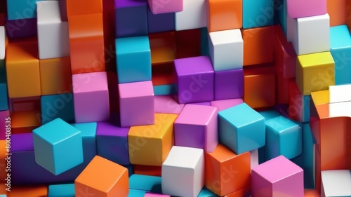 abstract colorful of cubes wallpaper