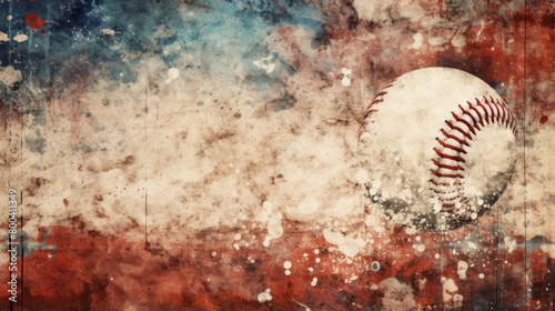 A visually striking image of a baseball surrounded by a tumultuous merge of red and blue smoke, symbolizing a clash of teams or emotions