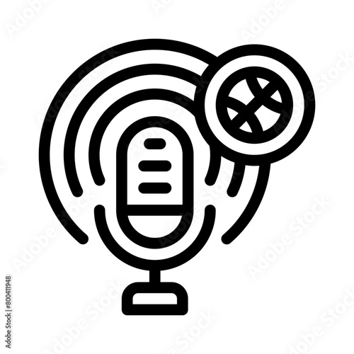 basketball line icon