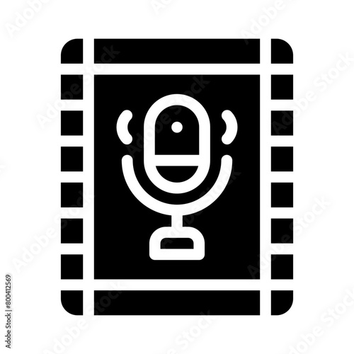 cinematographic glyph icon