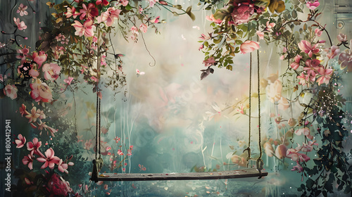 Backdrops in the garden Floral Swing photo