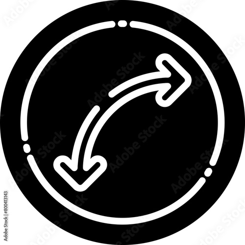 Curved Double Arrow Icon
