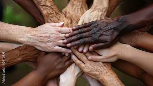 Multicultural Hands Together.