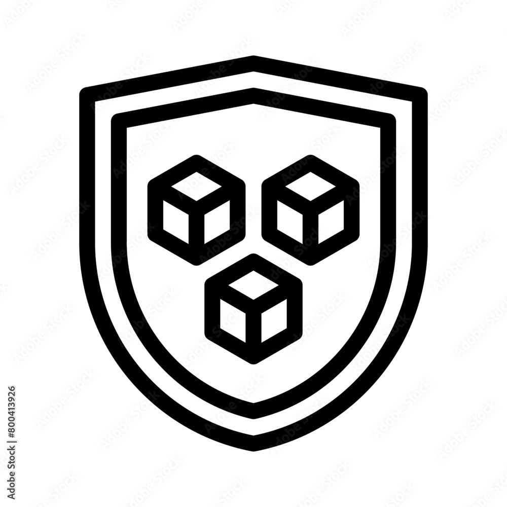 shield line icon shield line icon