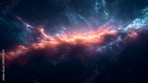 Starlit Cosmos: A breathtaking cosmic landscape filled with stars, nebulae, and galaxies against a deep blue backdrop, evoking the wonders of the universe