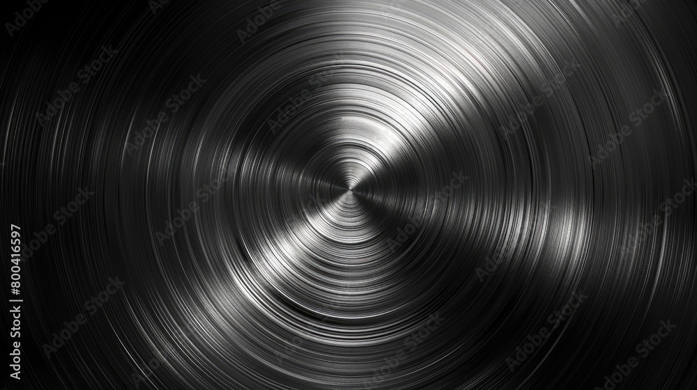 A brushed metal texture with a radial gradient from black to silver. A brushed metal texture with a radial gradient from black to silver.