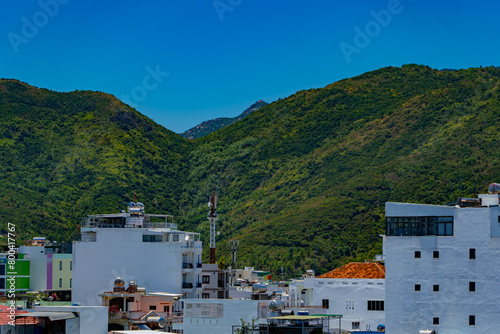 The Vietnamese quarter.
The southern part of Nha Trang city in Vietnam.