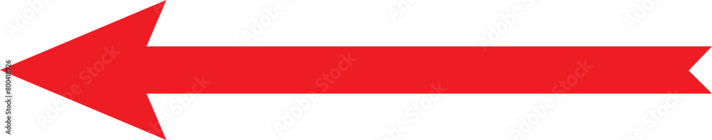 Red arrow to the left. isolated on white background Red arrow to the left. isolated on white background