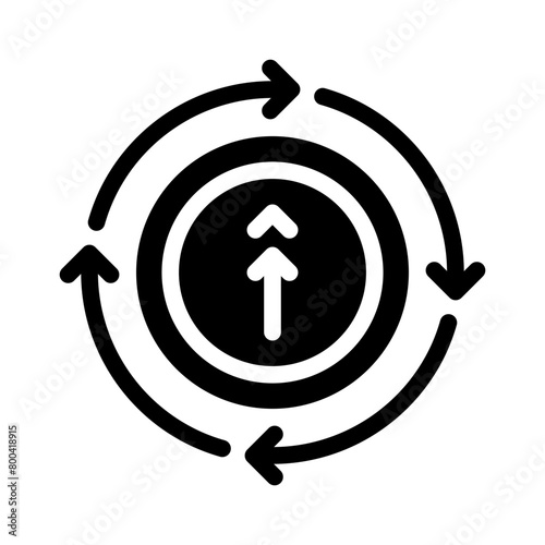 continuous improvement glyph icon