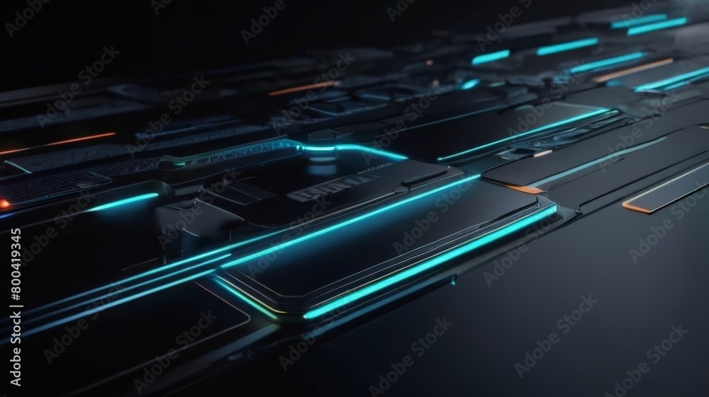 Obraz premium Futuristic Technology Theme Background Suitable for Wallpaper