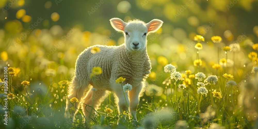 Spring Lamb in a Beautiful Green Field. Spring Lamb in a Beautiful Green Field.