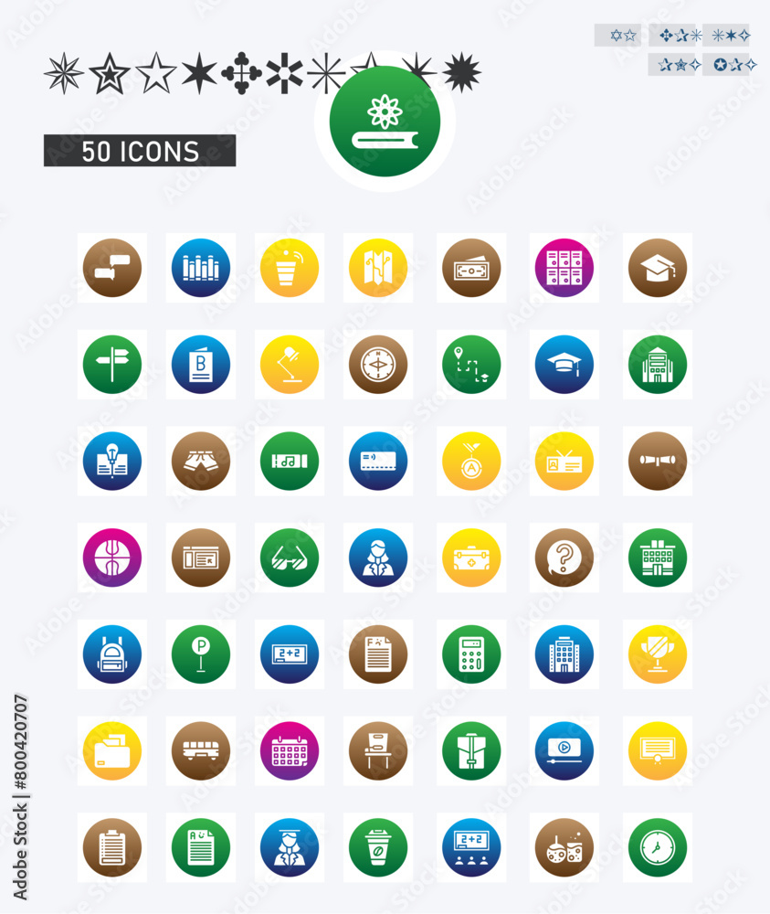 University icons vector image University icons vector image