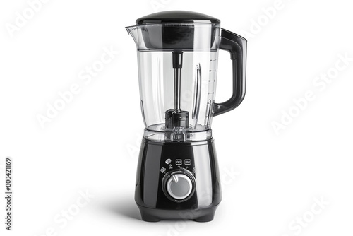 A blender with a removable blade assembly and dishwasher-safe parts isolated on a solid white background.
