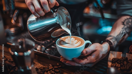 Crafting a perfect cup with latte art finesse