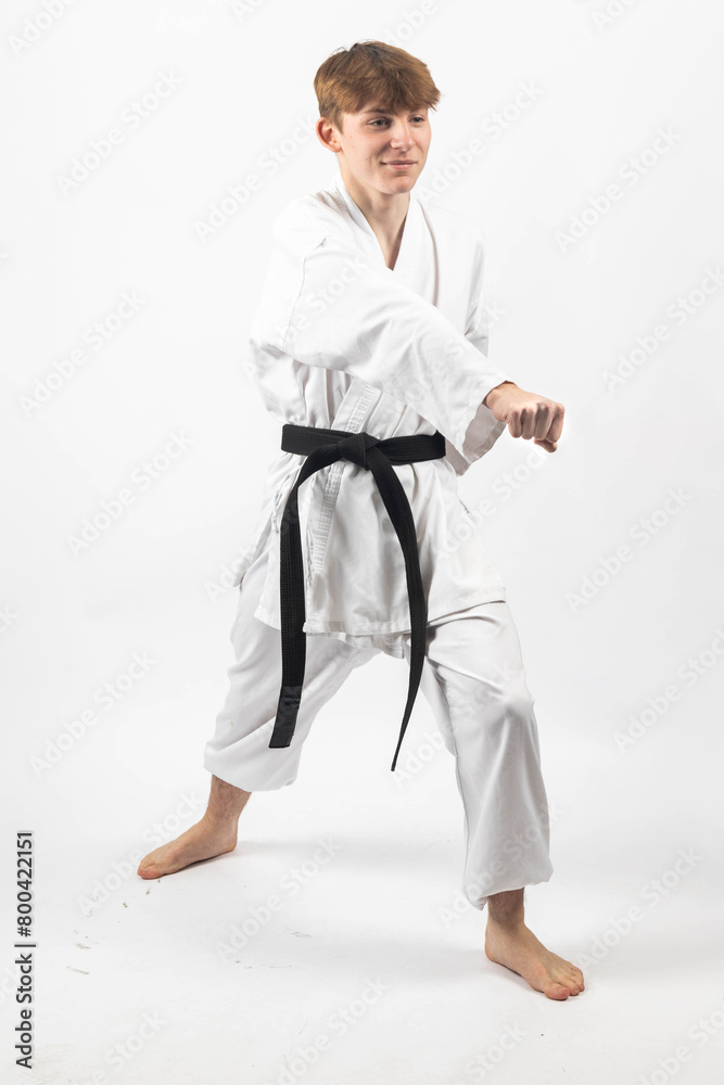 A Teenage Male Karate Black Belt A Teenage Male Karate Black Belt