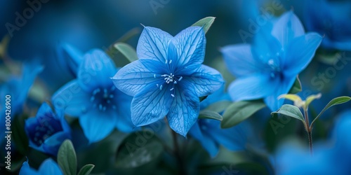 Vibrant blue flowers in natural close-up