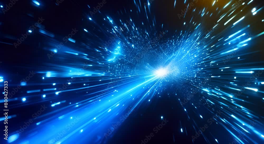 Futuristic fast moving particle light ray, digital dynamic hyperspace technology motion background. Futuristic fast moving particle light ray, digital dynamic hyperspace technology motion background.