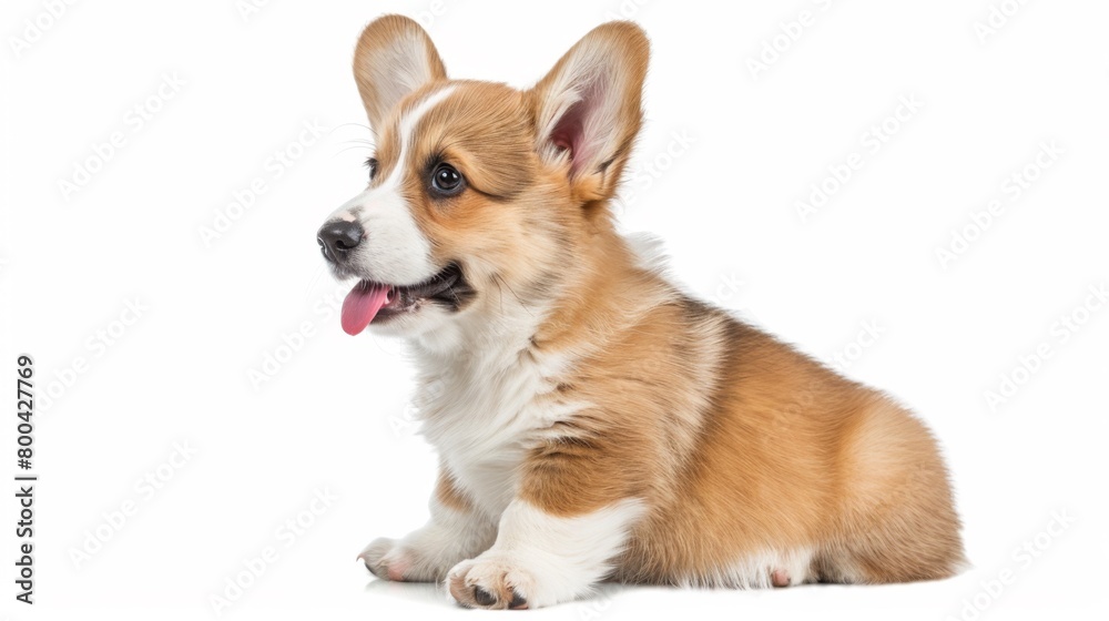 A Playful Corgi Puppy Portrait