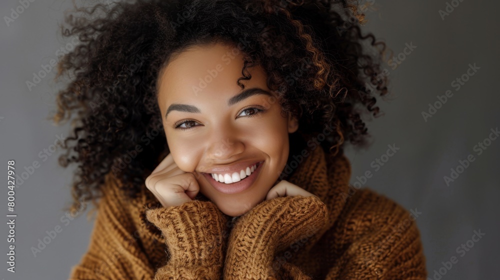 A Woman in a Cozy Sweater A Woman in a Cozy Sweater