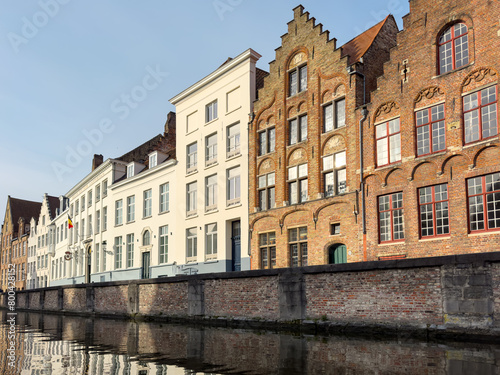 Belgium historic building view famous place to tourism, Bruges, Belgium historic canals at daytime