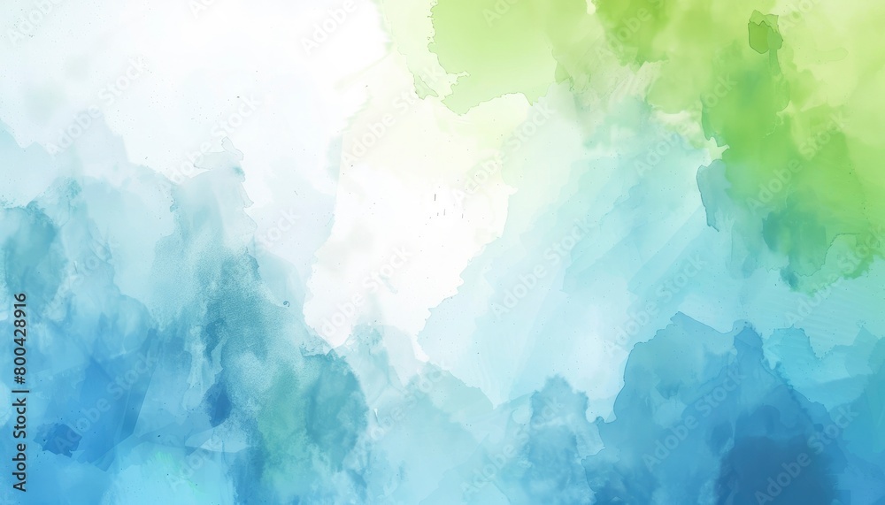 watercolor background with blue and green gradient
