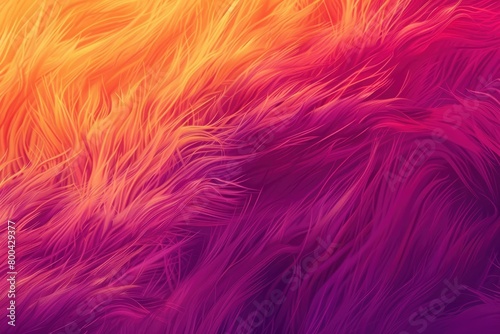 Futuristic fur texture background with orange and pink colors.